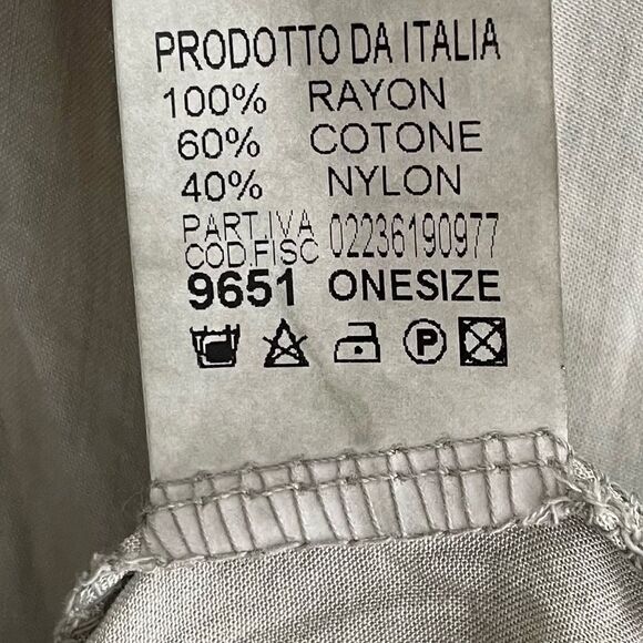 MADE IN ITALY Cotton Sleeveless Blouse Tank Top Lace Split Back Green O/S - Picture 5 of 5